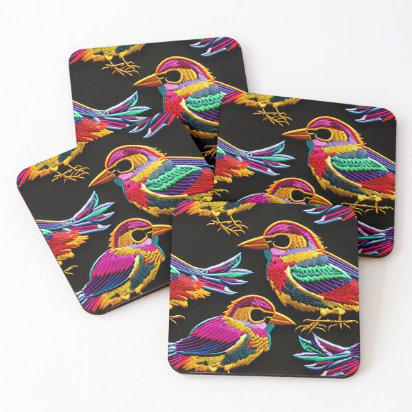 Item preview, "...Everybirdy golder birds_Embroidered Pattern...03_S60" designed and sold by CreArtorium.