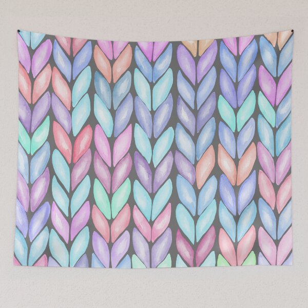 Item preview, Multicolor Realistic Knitted Pattern designed and sold by PotluckPrints.