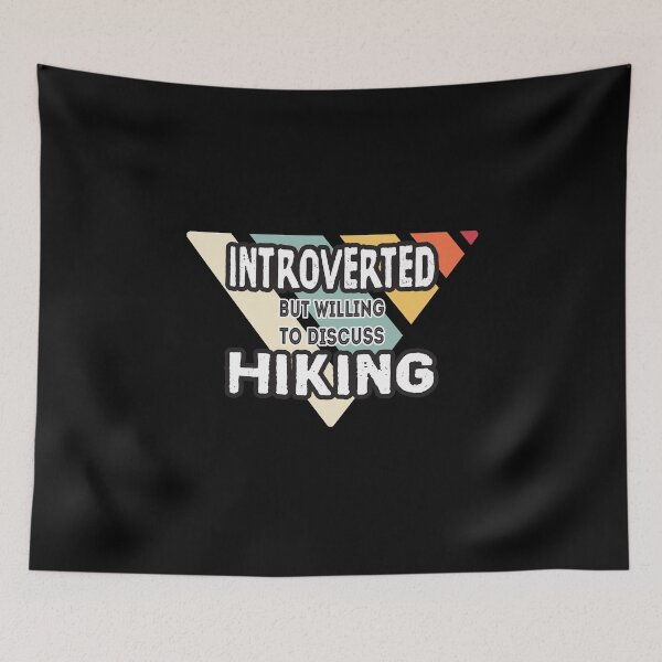 Item preview, Introverted but willing to discuss hiking retro designed and sold by greatest4all7b.