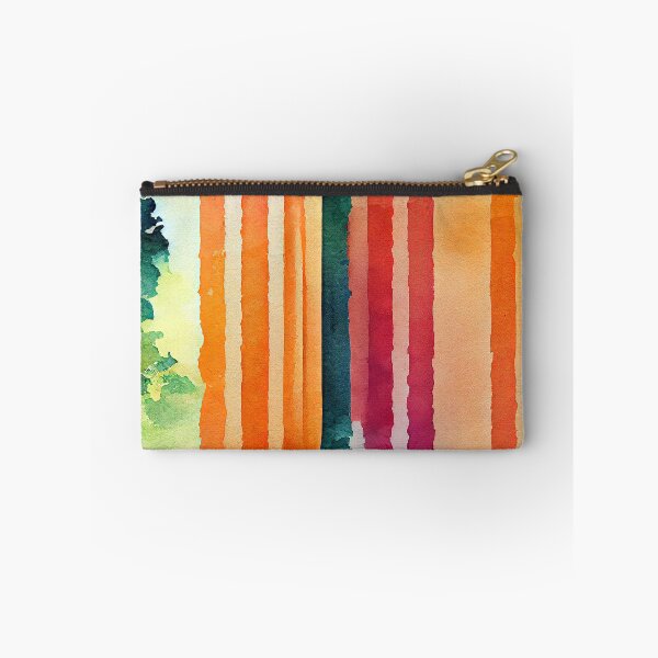Item preview, Water colored with Orange Stripes and Green Trees Patterns designed and sold by Fitbys.