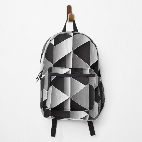 Item preview, "Angelina" - Modern Geometric Abstract Pattern in Grey Silver Black White designed and sold by HiArtify ❤️.