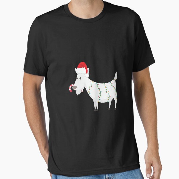 Item preview, Funny Christmas Goat Wearing Santa Hat With Candy Cane designed and sold by Mikeyy109.