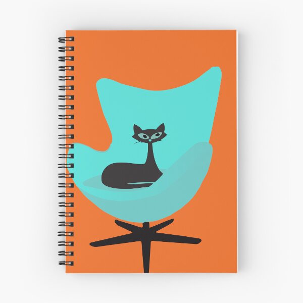 Item preview, Black Cat Sitting on a Mid Century Modern Chair designed and sold by LisWilliams.