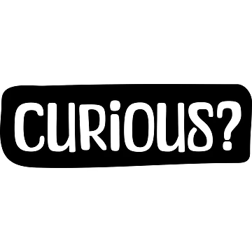 Artwork thumbnail, Curious Typography - Sticker by JustCreate2016