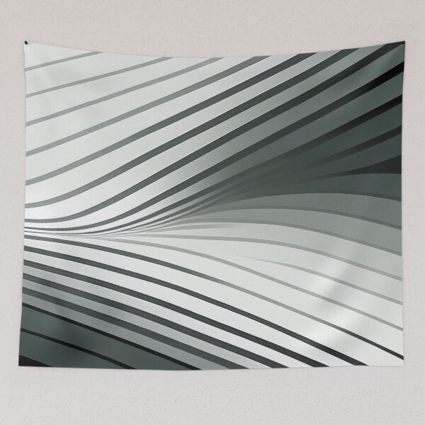 Artikelvorschau, "Leia" - Modernes geometrisches abstraktes Muster in Grau-Silber-Schwarz-Weiß entworfen und verkauft von HiArtify ❤️.