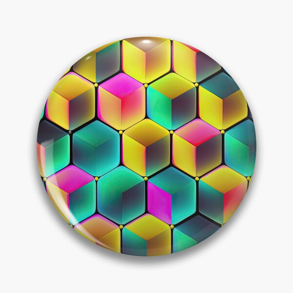 Item preview, Cubic Isometric in Neon Colours #1 designed and sold by Patternifico.