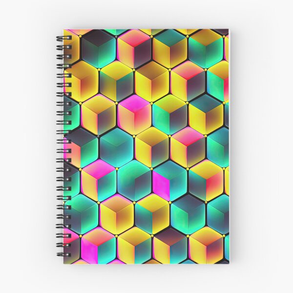Item preview, Cubic Isometric in Neon Colours #1 designed and sold by Patternifico.