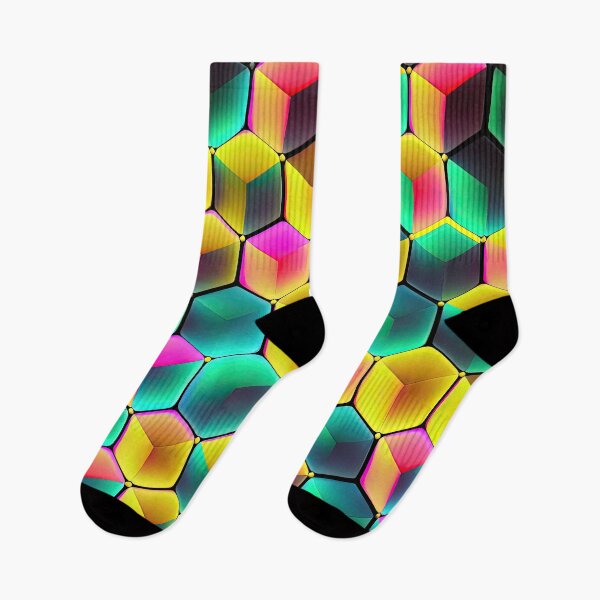 Item preview, Cubic Isometric in Neon Colours #1 designed and sold by Patternifico.