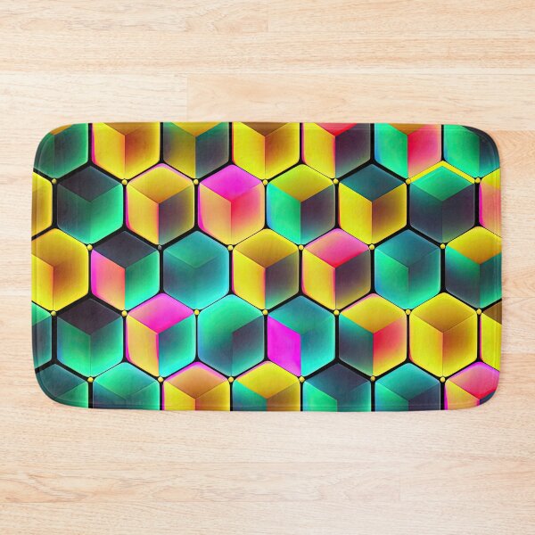 Item preview, Cubic Isometric in Neon Colours #1 designed and sold by Patternifico.