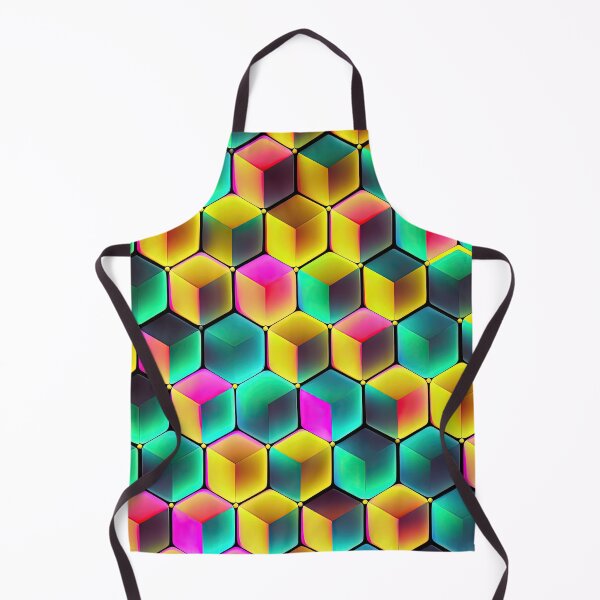Item preview, Cubic Isometric in Neon Colours #1 designed and sold by Patternifico.