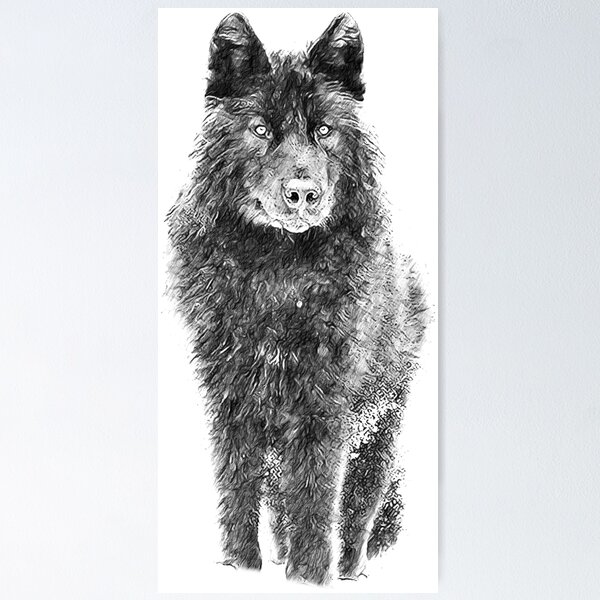 Artikelvorschau, Schrecklicher Wolf im Schnee entworfen und verkauft von OnigiriDoctor.