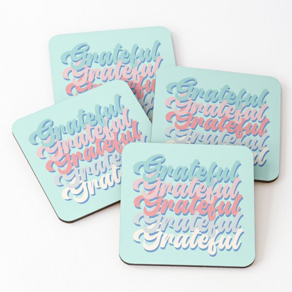 Item preview, Grateful - Colorful Pastel Retro Script Fonts - Self-Empowerment Quote Typography 1 designed and sold by Cawaiico.