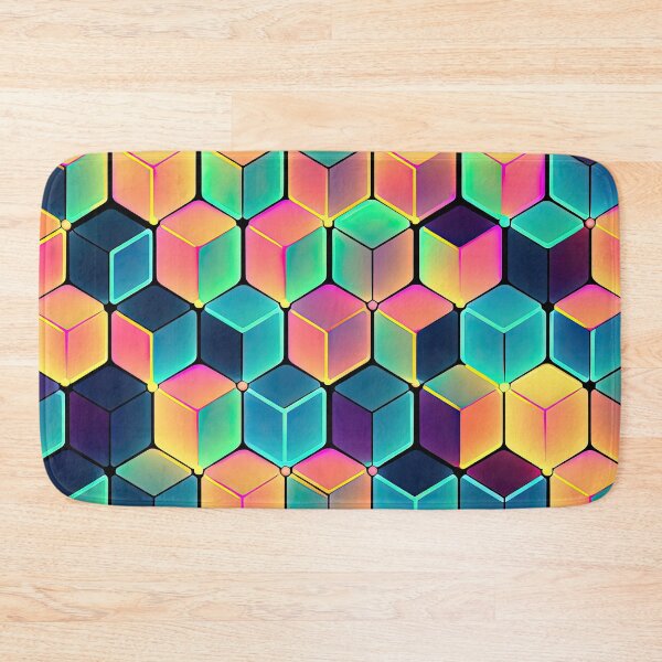 Item preview, Cubic Isometric in Neon Colours #2 designed and sold by Patternifico.