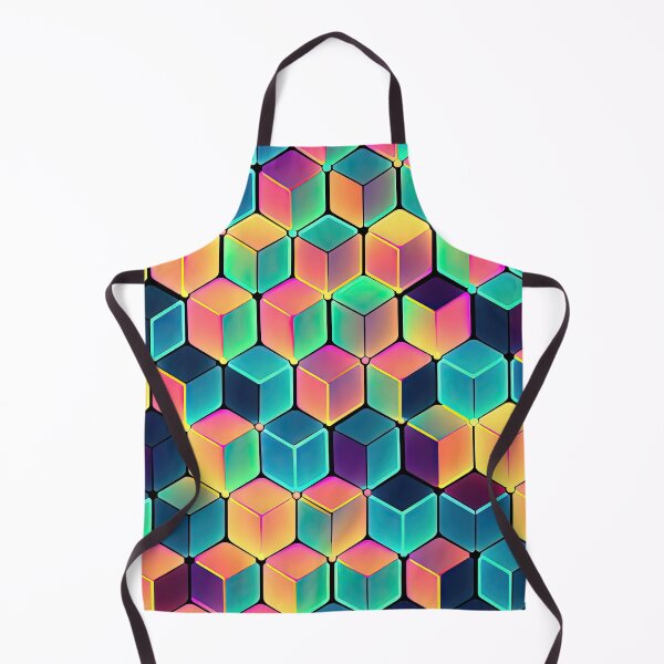 Item preview, Cubic Isometric in Neon Colours #2 designed and sold by Patternifico.