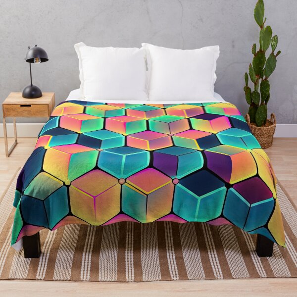 Item preview, Cubic Isometric in Neon Colours #2 designed and sold by Patternifico.