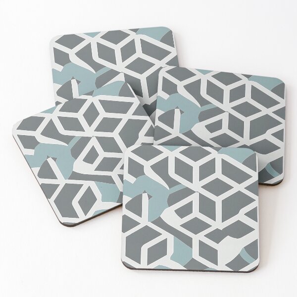 Item preview, "Julianna" - Modern Geometric Abstract Pattern in Grey Silver Black White designed and sold by HiArtify ❤️.
