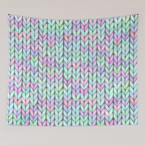 Item preview, Multicolor Realistic Knitted Pattern designed and sold by PotluckPrints.