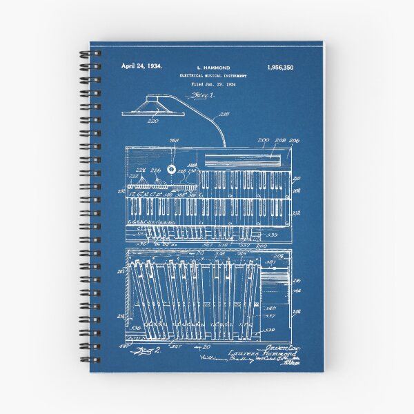 Item preview, 1934 Hammond Organ Retro Blueprint Art designed and sold by Michael Kessel.