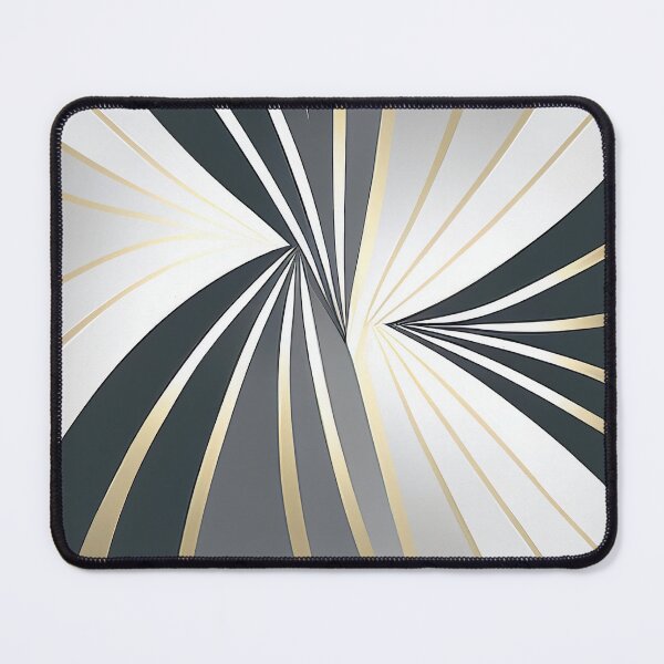 Item preview, "Rebecca" - Modern Geometric Abstract Pattern in Grey Silver Black White designed and sold by HiArtify ❤️.