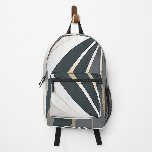 Item preview, "Rebecca" - Modern Geometric Abstract Pattern in Grey Silver Black White designed and sold by HiArtify ❤️.