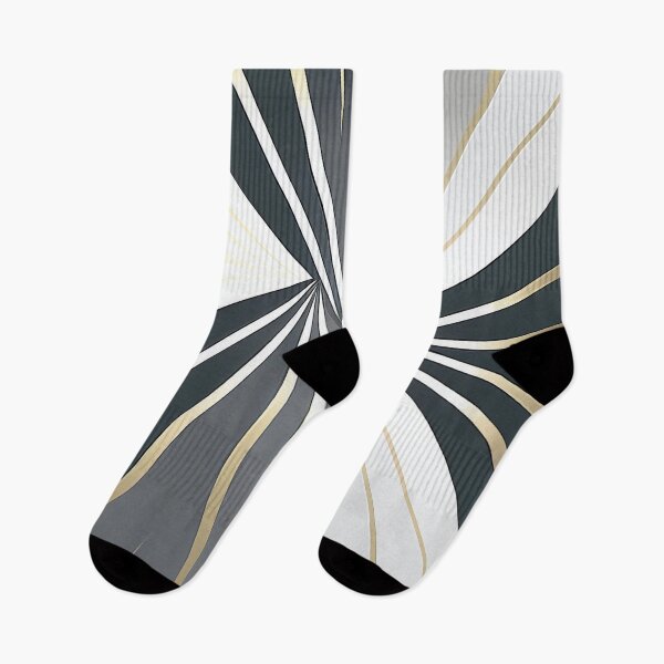 Item preview, "Rebecca" - Modern Geometric Abstract Pattern in Grey Silver Black White designed and sold by HiArtify ❤️.
