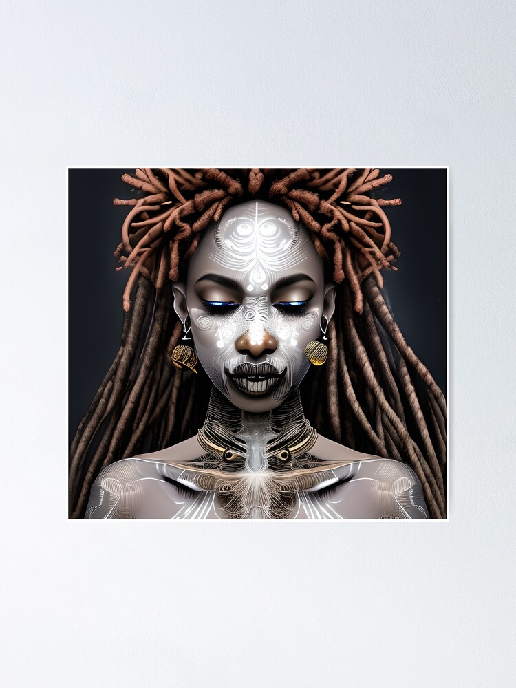 African Women With Dreadlocks Art Poster For Sale By Huesoffun Redbubble 0713