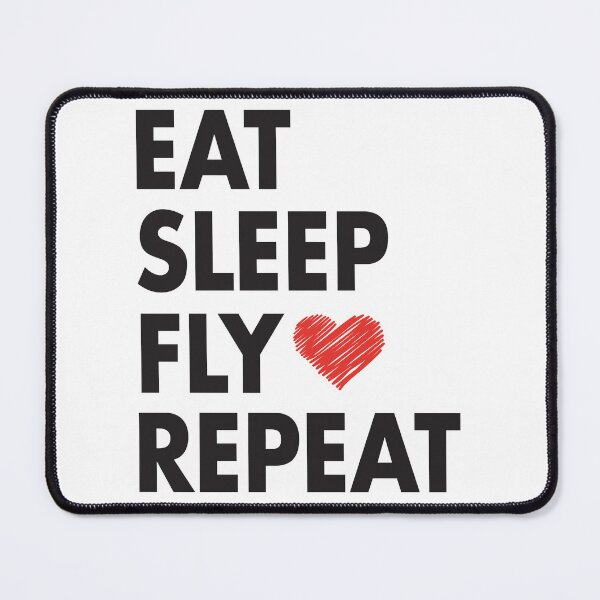 Item preview, EAT SLEEP FLY REPEAT Red Heart for Flying Lovers designed and sold by Mannoucha ⭐⭐⭐⭐⭐ ( 1,978 reviews ).