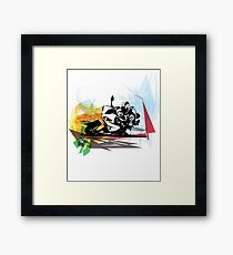 Motorcycle Speed Knee Down Framed Print