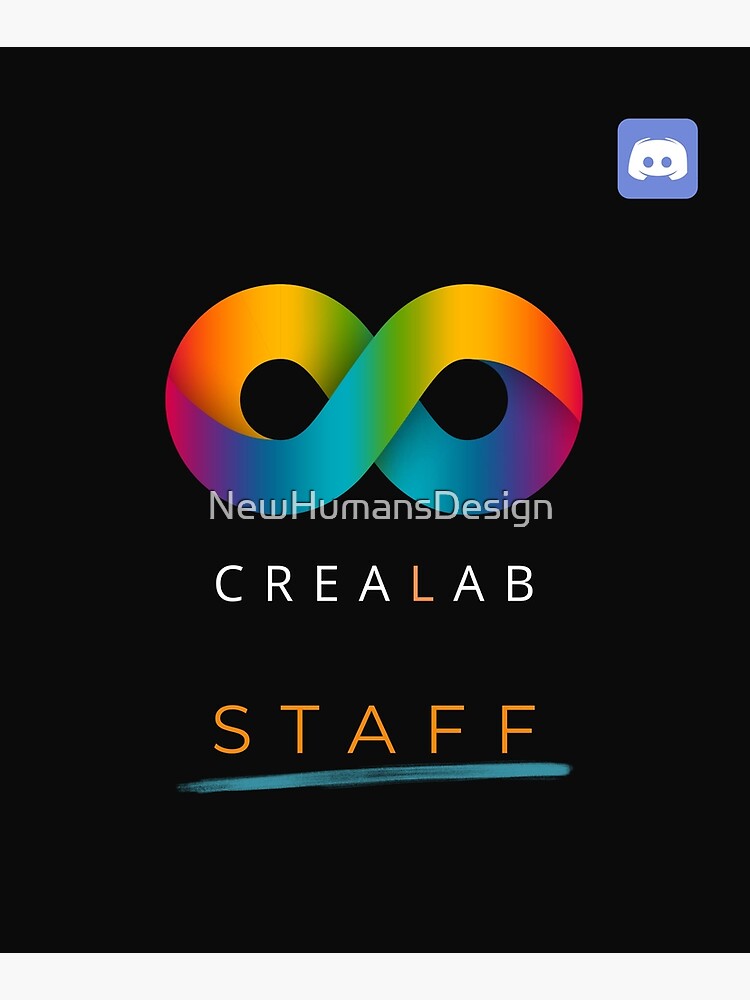 CreaLab Discord Server Staff (with Discord symbol) Mounted Print for Sale  by NewHumansDesign