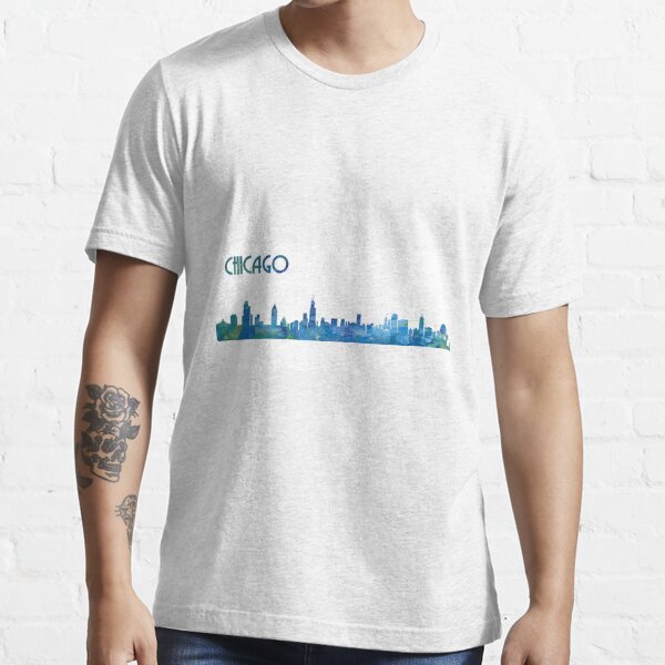 Chicago Skyline Silhouette Design - Chicago - T-Shirt