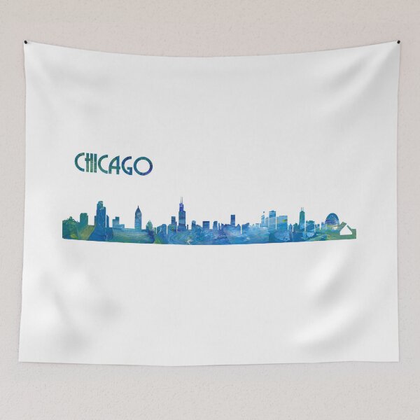 Artikelvorschau, Chicago Skyline Silhouette entworfen und verkauft von artshop77.