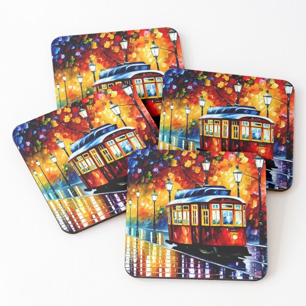 Item preview, City Tram Under The Light Digital Art  designed and sold by ArtsyWishesShop.