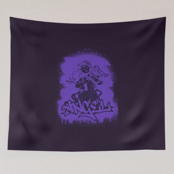 Item preview, Angel with violin music instrument graffiti black version designed and sold by Halabe art.