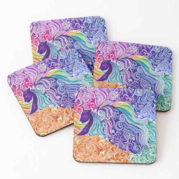 Item preview, Unicorn with a Rainbow Mane, Among the Clouds and Stars Gift designed and sold by TMelonShop.