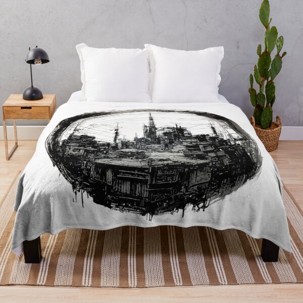 Item preview, Gritty Industrial Cyberpunk Cityscape - Yoji Shinkawa artistic Cyberpunk sketch designed and sold by V0L0S.