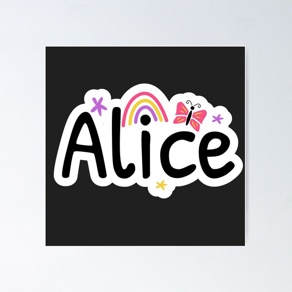 Alice Name - Meaning of the Name Alice Sticker for Sale by bahjaghraf