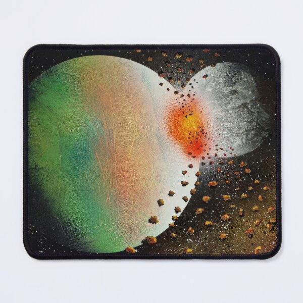 Item preview, Spray paint art exploding planet designed and sold by WoodRocksArt.
