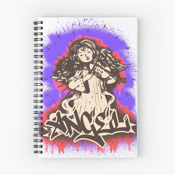 Item preview, Angel with violin music instrument graffiti designed and sold by Halabe art.