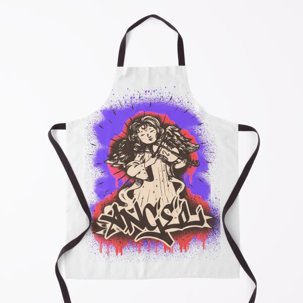 Item preview, Angel with violin music instrument graffiti designed and sold by Halabe art.