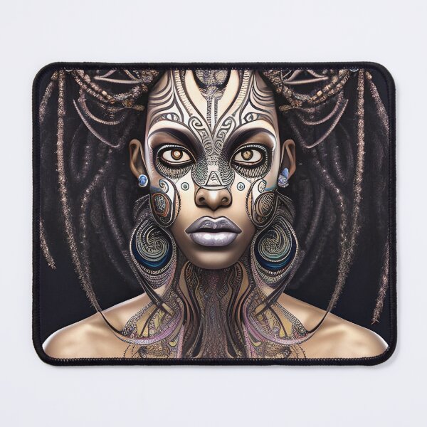 Item preview, African Women with Dreadlocks and African tribal paint Art designed and sold by Huesoffun.