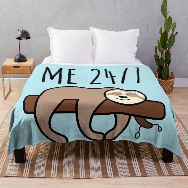 Item preview, Me 24/7 - Lazy Sloth Sleeping - Laziness Quotes designed and sold by EnzoVectorism.