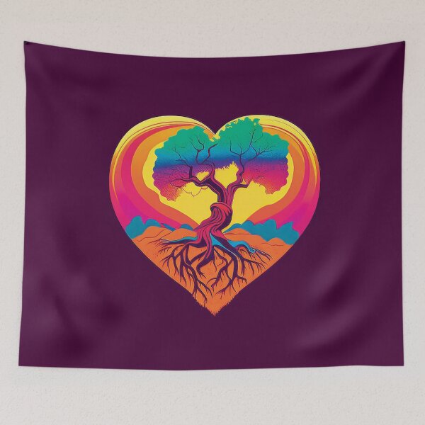 Item preview, Abstract Landscape Heart Tree #3 designed and sold by PhiloSophyEye.