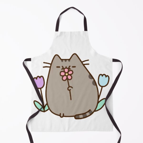 Item preview, cute cat with flowers designed and sold by AdonisGifts.