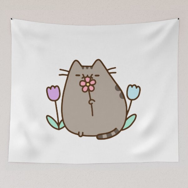 Item preview, cute cat with flowers  designed and sold by AdonisGifts.