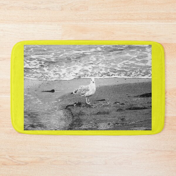 Item preview, Gull at Beach bw Crawfordsburn Northern Ireland designed and sold by eddiebarronshop.