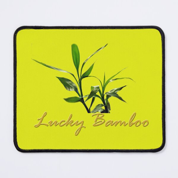 Item preview, Green lucky bamboo leaves in yellow  background. designed and sold by naturematters.