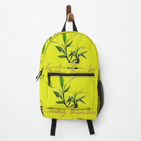 Item preview, Green lucky bamboo leaves in yellow background. designed and sold by naturematters.
