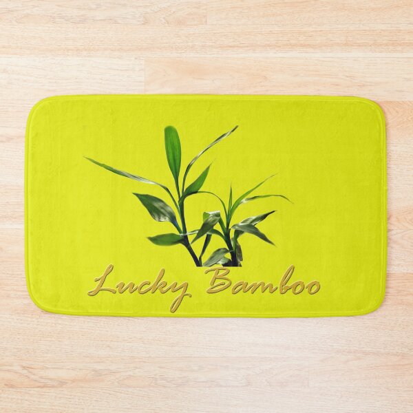 Item preview, Green lucky bamboo leaves in yellow  background. designed and sold by naturematters.