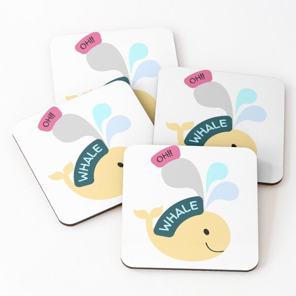 Artikelvorschau, Oh Lovely Whale Lustiges Sprichwort-Wortspiel von Oh Well- Ich liebe Wale entworfen und verkauft von LILY ROSE.