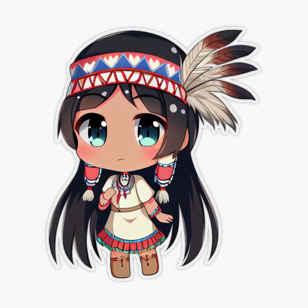 Native American Girl Anime Chibi